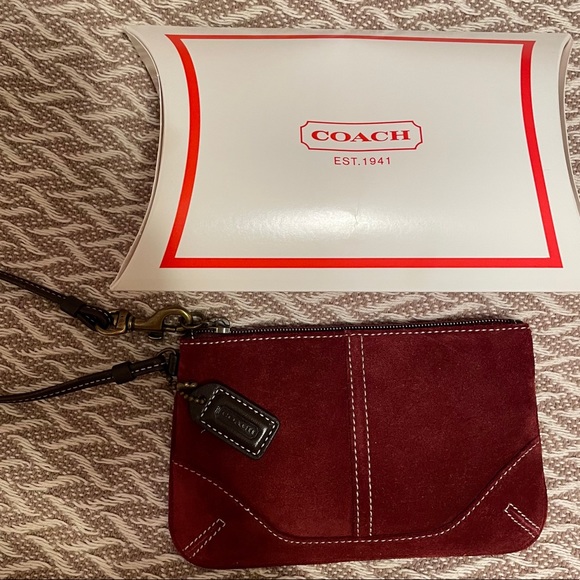Coach Handbags - New suede coach wristlet